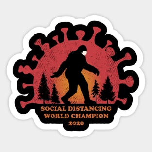 Bigfoot Covid-19 Social Distancing Champion Sticker